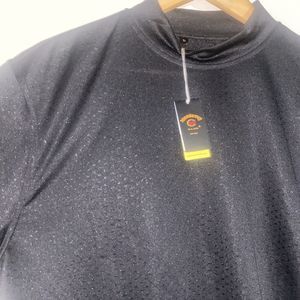 Monterey Club NWT Men's Sz Large Black Golf Shirt Dry Swing Moisture Wicking